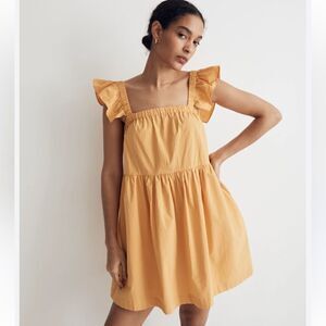 NWT Madewell Flutter Sleeve Mini Dress XL